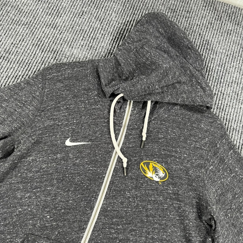 Missouri Tigers Jacket Womens Nike Medium Black Long Sleeve Hooded Full Zip